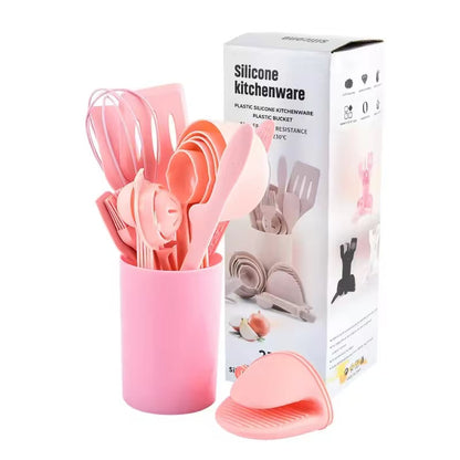 Food-grade silicone cooking and baking tool set - 21-piece set
