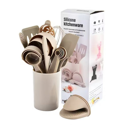 Food-grade silicone cooking and baking tool set - 21-piece set