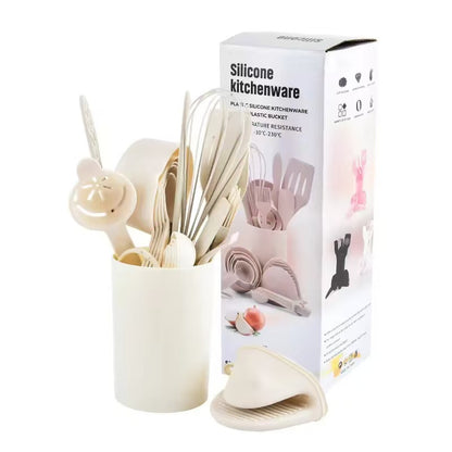 Food-grade silicone cooking and baking tool set - 21-piece set