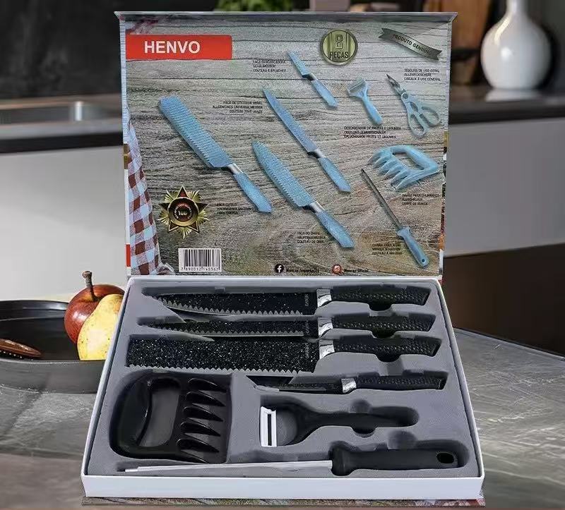 Stainless steel kitchen knife set - 8-piece set