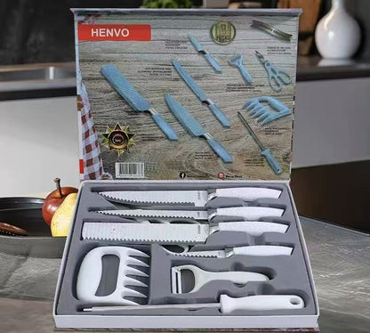 Stainless steel kitchen knife set - 8-piece set