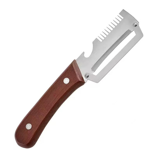 Multifunctional stainless steel household vegetable peeler / onion cutter / bottle opener / melon and fruit slicer