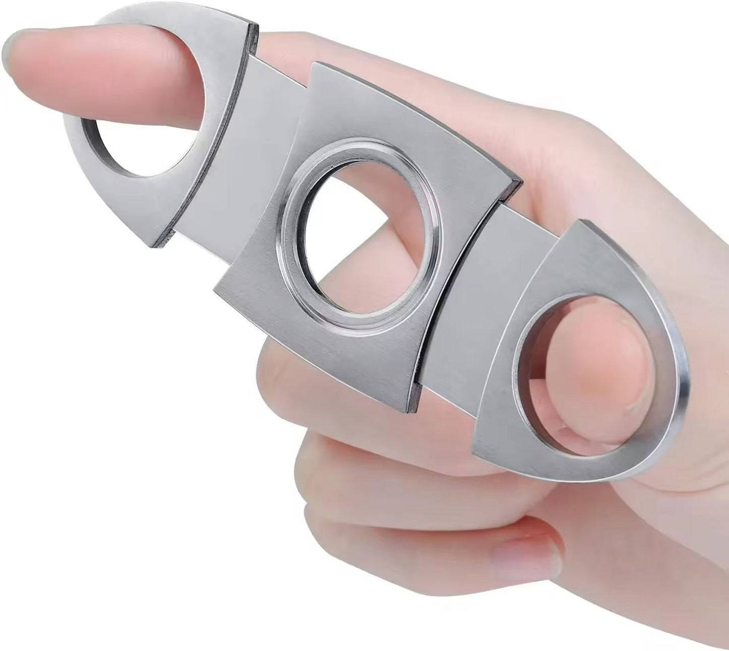 Stainless steel cigar cutter