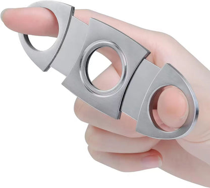 Stainless steel cigar cutter
