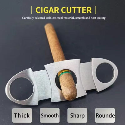 Stainless steel cigar cutter