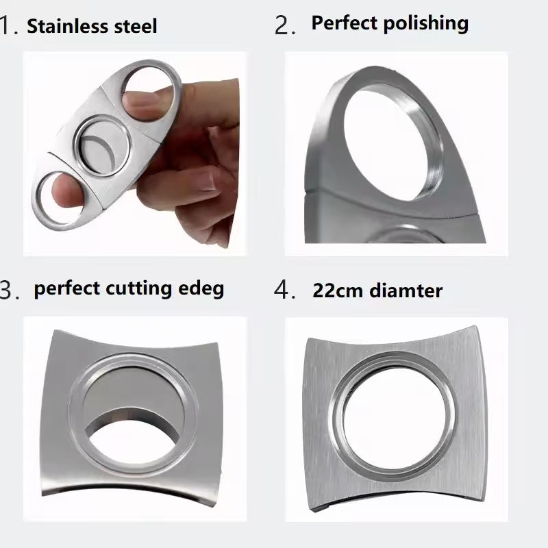 Stainless steel cigar cutter