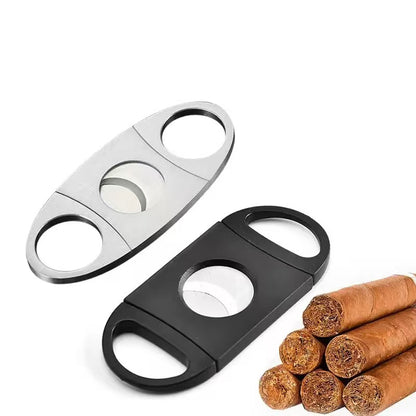 Stainless steel cigar cutter