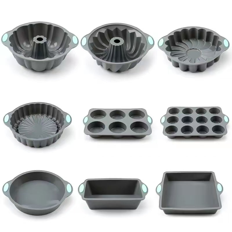 Silicone cake mousse bread baking tray, household baking mold set