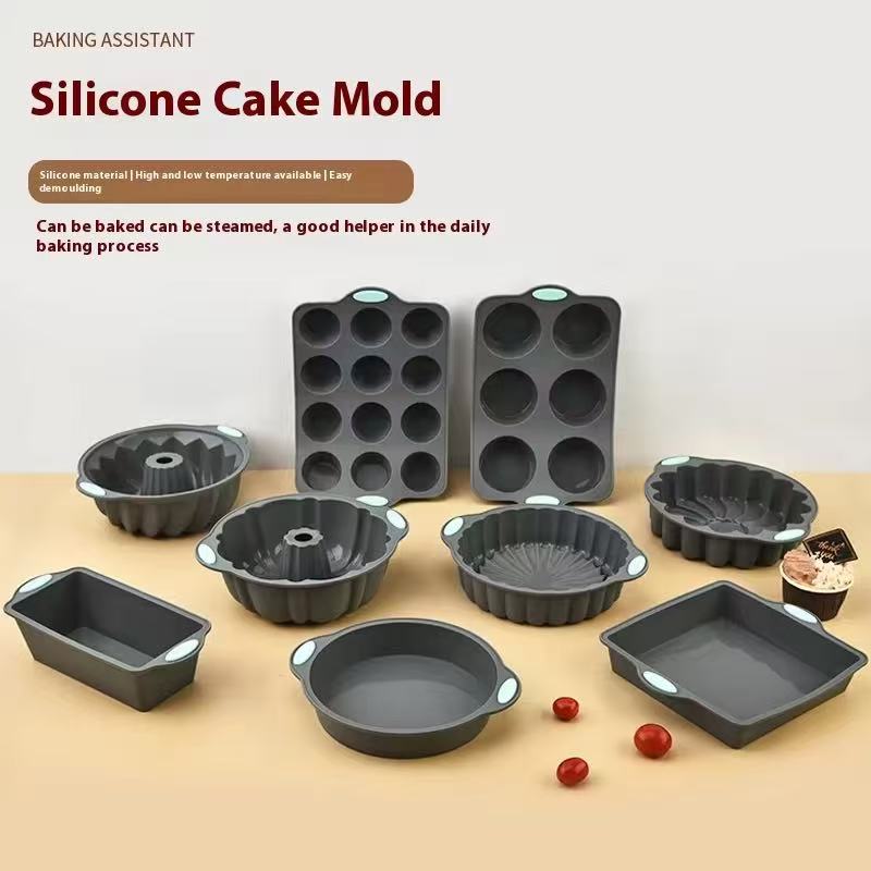 Silicone cake mousse bread baking tray, household baking mold set