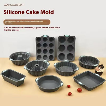 Silicone cake mousse bread baking tray, household baking mold set