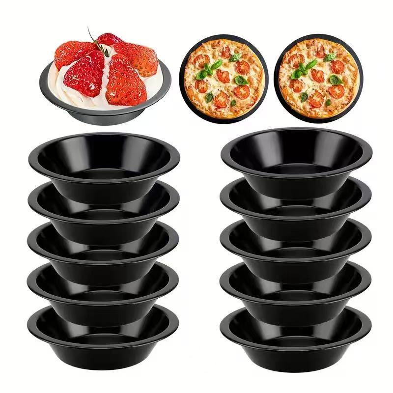 5-inch carbon steel flat-bottom pan, pizza, cake, hamburger and bread baking tray
