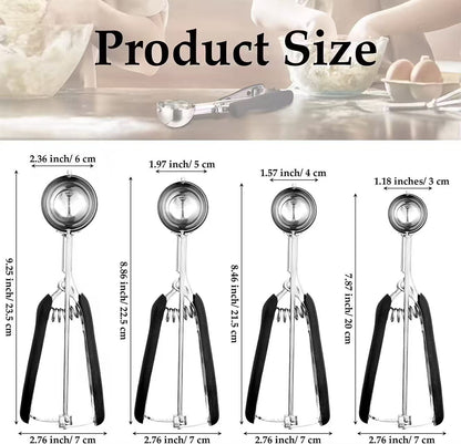 304 stainless steel ice cream scoop / fruit scoop / dessert spoon / ice cream baller
