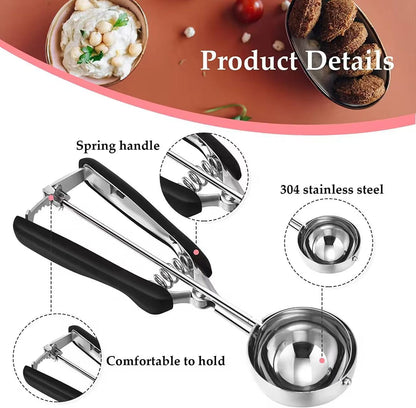 304 stainless steel ice cream scoop / fruit scoop / dessert spoon / ice cream baller