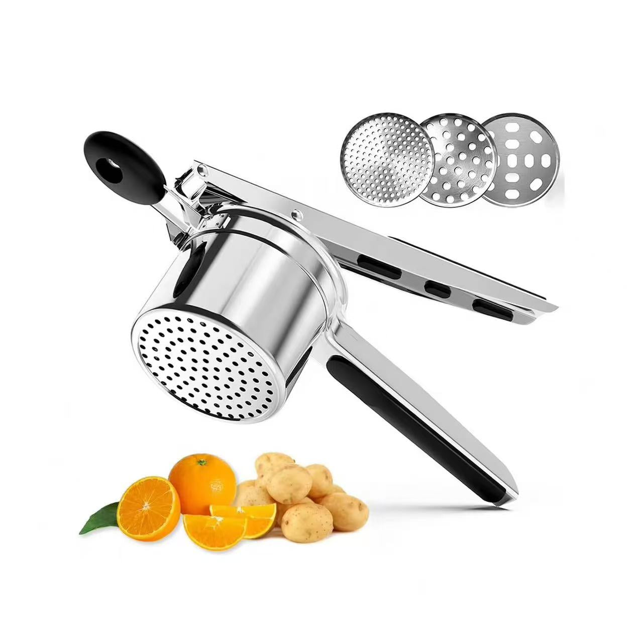 Silicone handle potato masher