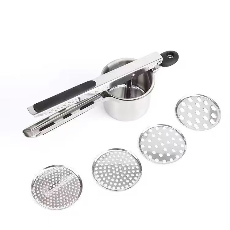 Silicone handle potato masher