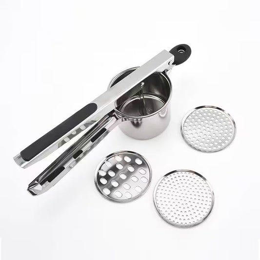 Silicone handle potato masher