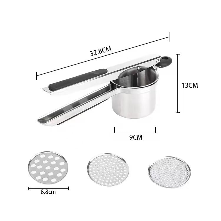 Silicone handle potato masher