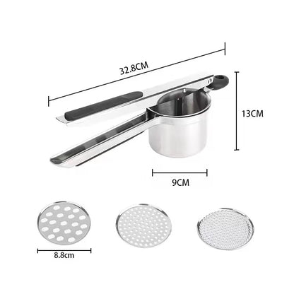 Silicone handle potato masher
