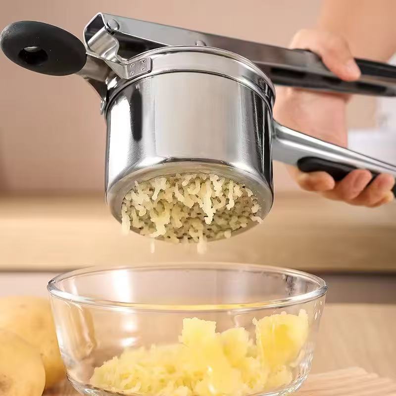 Silicone handle potato masher