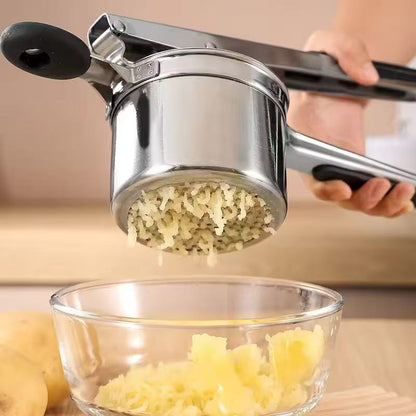 Silicone handle potato masher