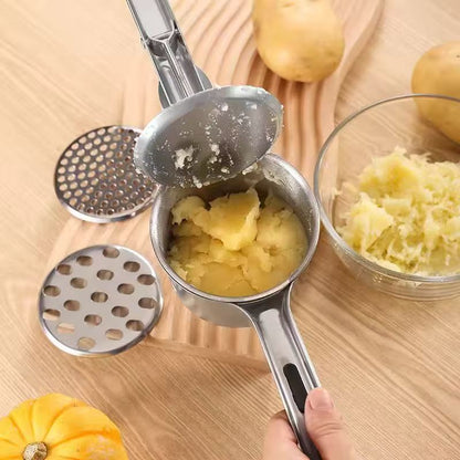 Silicone handle potato masher