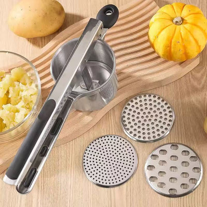 Silicone handle potato masher
