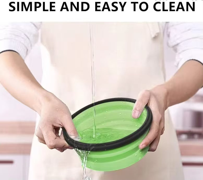 Food-grade high-temperature-resistant round silicone lunch box / refrigerator storage box / preservation box set