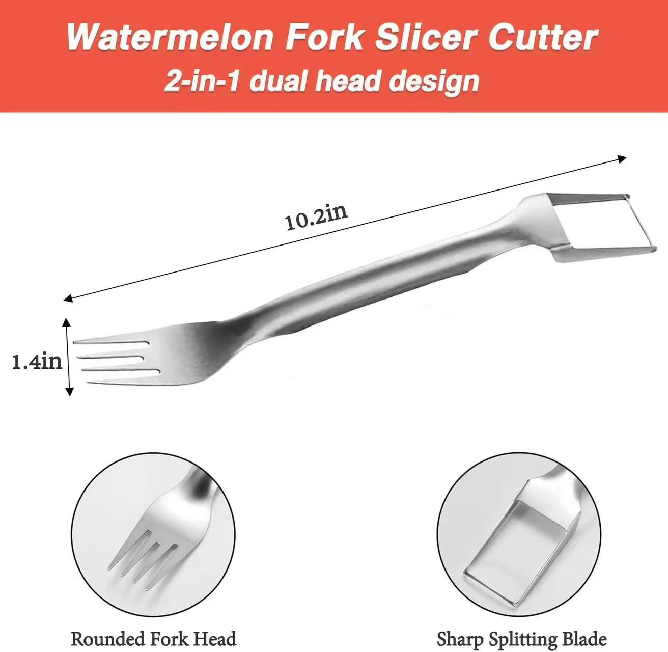 430 stainless steel fruit divider, watermelon dicing tool, fruit fork