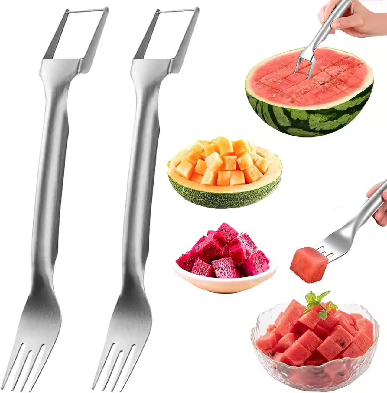 430 stainless steel fruit divider, watermelon dicing tool, fruit fork