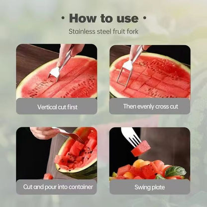 430 stainless steel fruit divider, watermelon dicing tool, fruit fork