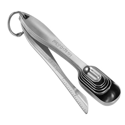 Square stainless steel baking measuring spoon, kitchen seasoning measuring spoon