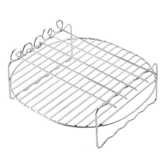 Stainless steel double-layer barbecue rack and bread rack, air fryer accessory