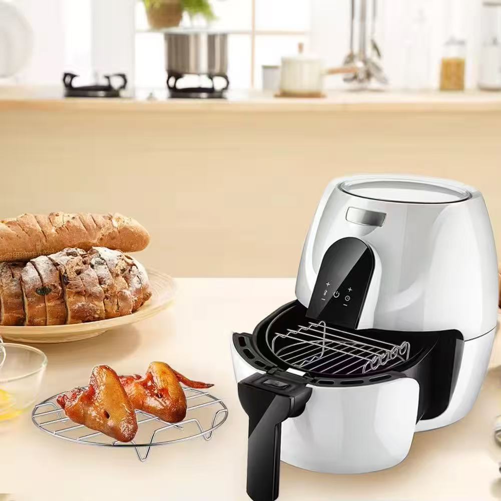 Stainless steel double-layer barbecue rack and bread rack, air fryer accessory