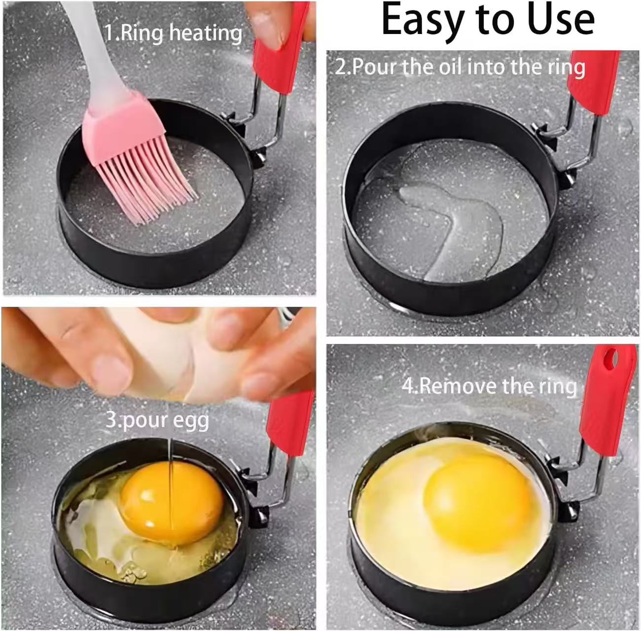 Stainless steel egg frying mold - Egg cooking tool of the highest quality