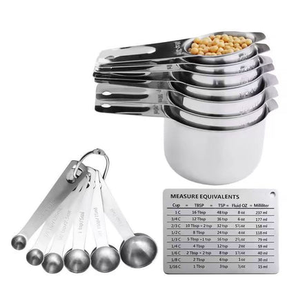 304 stainless steel measuring cup and measuring spoon baking tool set