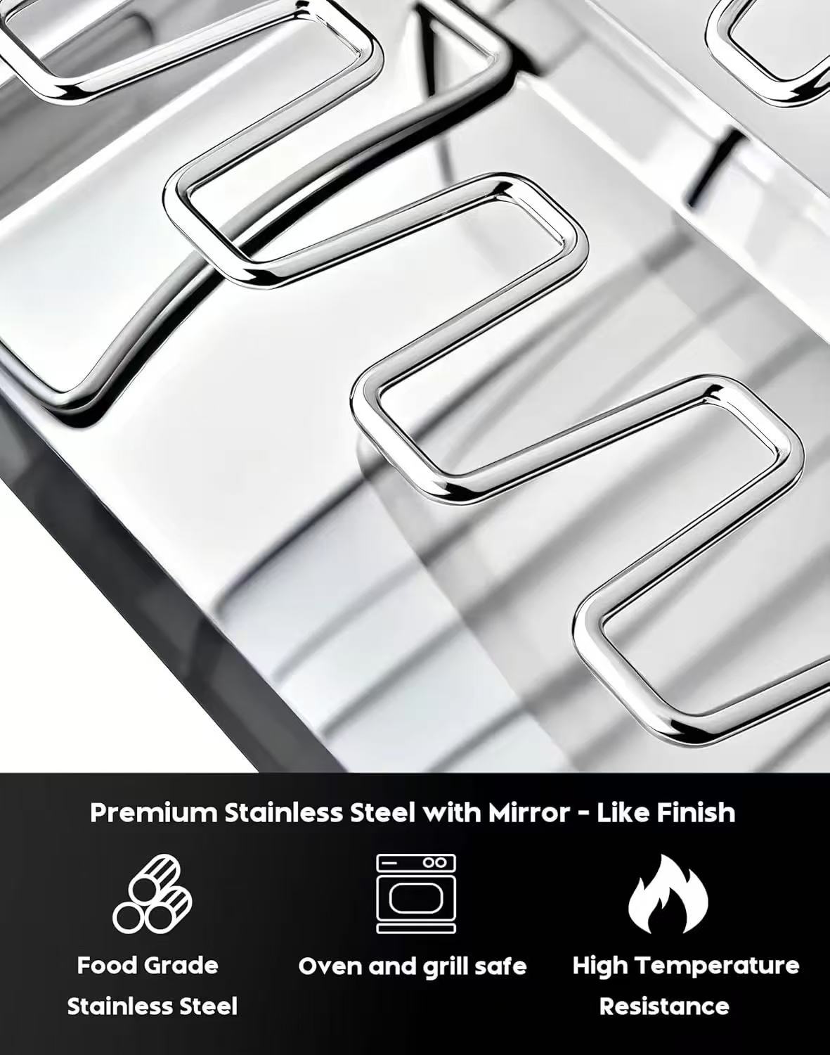 Foldable stainless steel chicken leg rack with tray barbecue grill