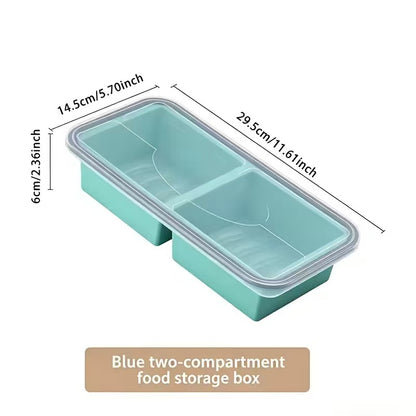Multi-compartment silicone lunch box / Refrigerated food storage box / Food preservation box
