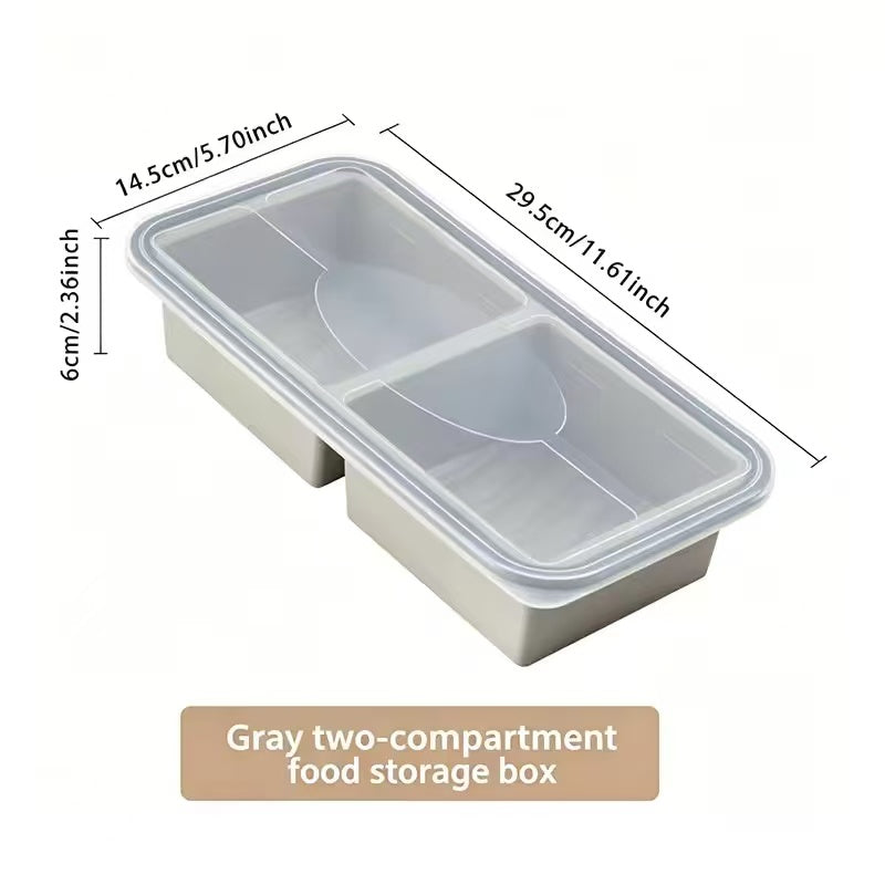 Multi-compartment silicone lunch box / Refrigerated food storage box / Food preservation box