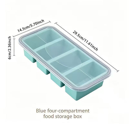 Multi-compartment silicone lunch box / Refrigerated food storage box / Food preservation box