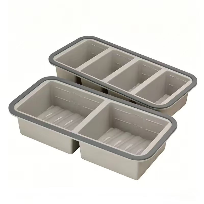 Multi-compartment silicone lunch box / Refrigerated food storage box / Food preservation box