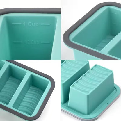 Multi-compartment silicone lunch box / Refrigerated food storage box / Food preservation box