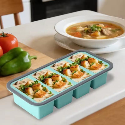 Multi-compartment silicone lunch box / Refrigerated food storage box / Food preservation box