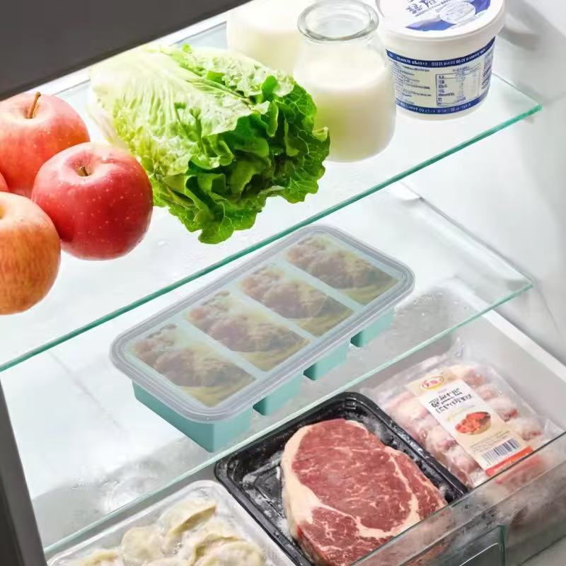 Multi-compartment silicone lunch box / Refrigerated food storage box / Food preservation box