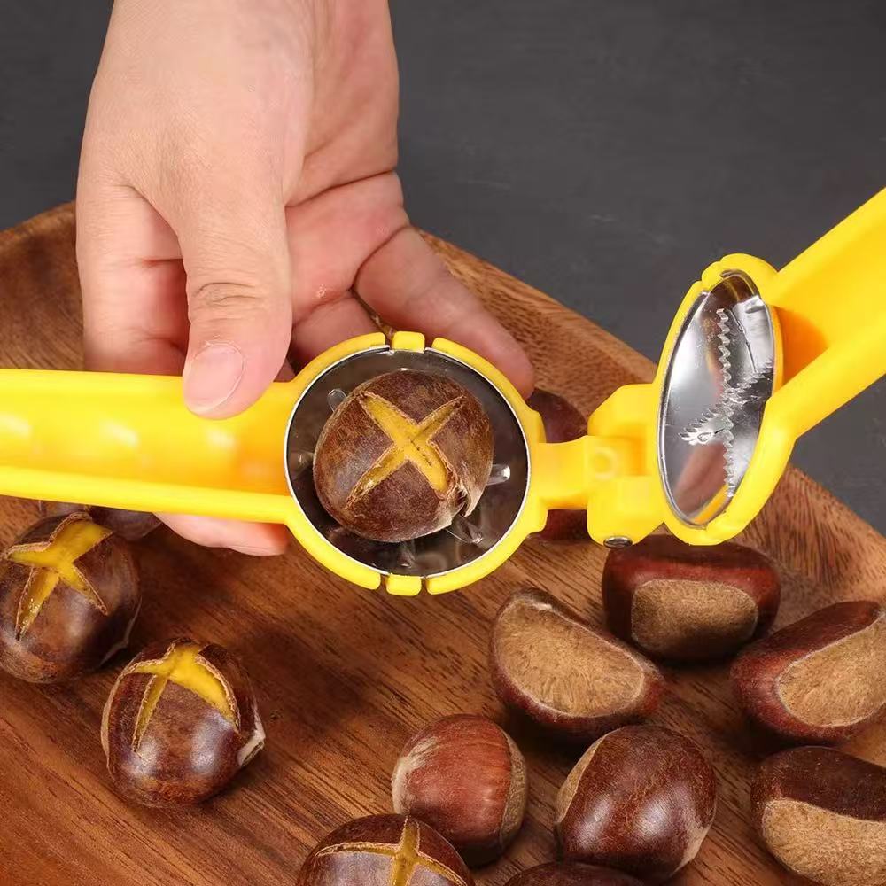 Stainless steel chestnut opener, nut shell remover, walnut and chestnut clamp