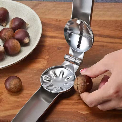 Stainless steel chestnut opener, nut shell remover, walnut and chestnut clamp