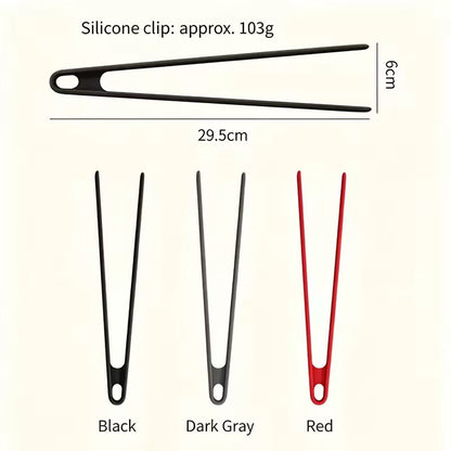 Heat-resistant silicone food tongs