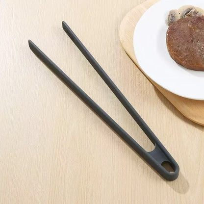 Heat-resistant silicone food tongs