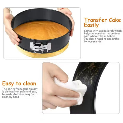 Locking cake mold set, baking tray