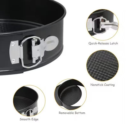 Locking cake mold set, baking tray