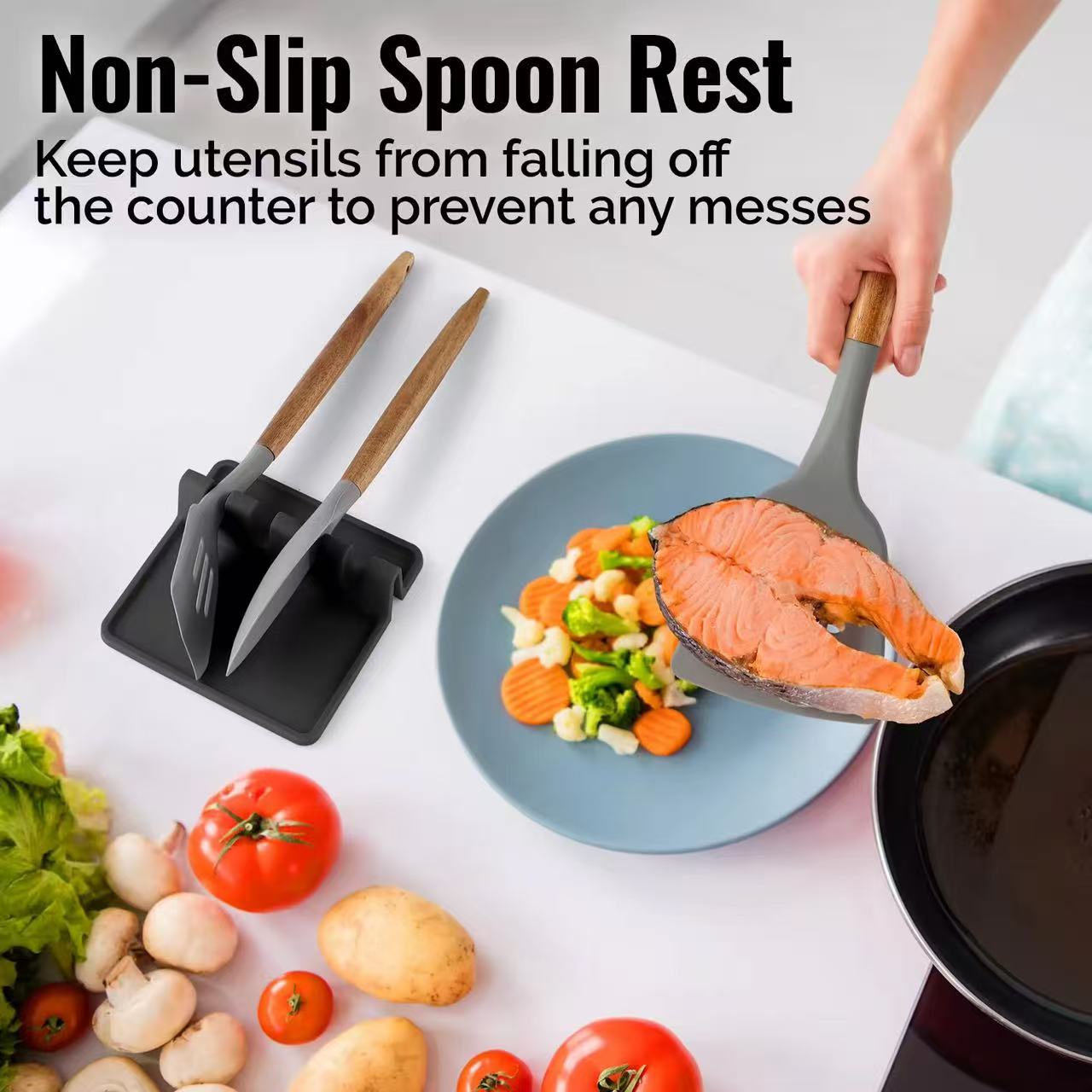 Silicone Kitchen Utensil Rack